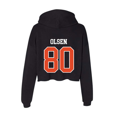 Oregon State - NCAA Football : Eric Olsen - Women's Crop Fleece Hoodie-1