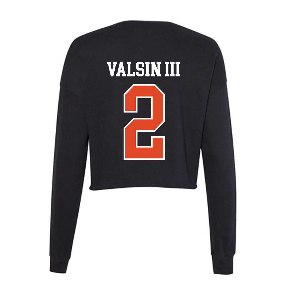 Oregon State - NCAA Football : Jimmy Valsin III - Women's Cropped Crew Fleece-1