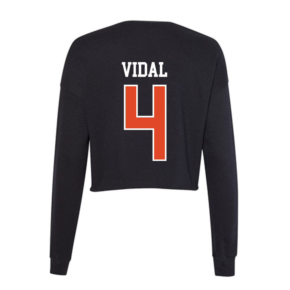 Oregon State - NCAA Men's Soccer : Oriol Vidal - Women's Cropped Crew Fleece-1