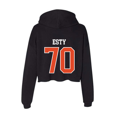 Oregon State - NCAA Football : Zander Esty - Women's Crop Fleece Hoodie-1