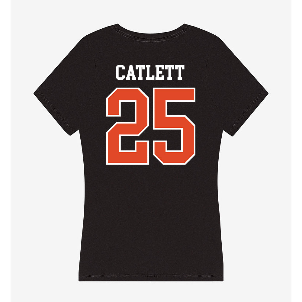 Oregon State - NCAA Men's Soccer : Sava Catlett - Women's V-Neck T-Shirt-1