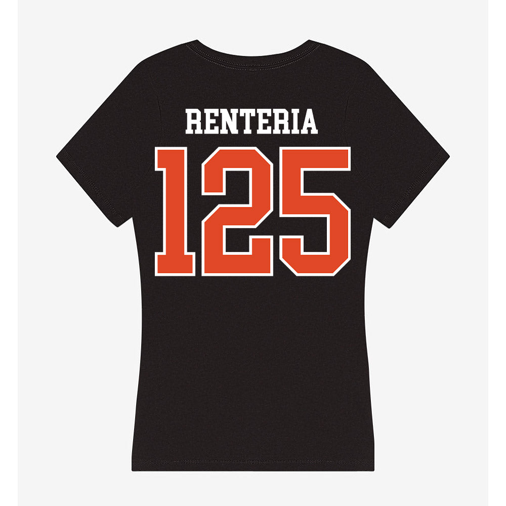 Oregon State - NCAA Wrestling : Maximo Renteria - Women's V-Neck T-Shirt-1