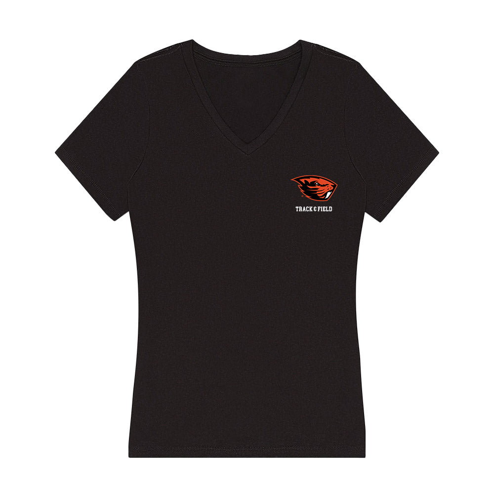 Oregon State - NCAA Women's Track & Field : Jaida Bell - Women's V-Neck T-Shirt-0