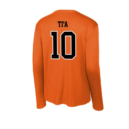 Oregon State - NCAA Football : Tristan Ti'a - Activewear Long Sleeve T-Shirt-1