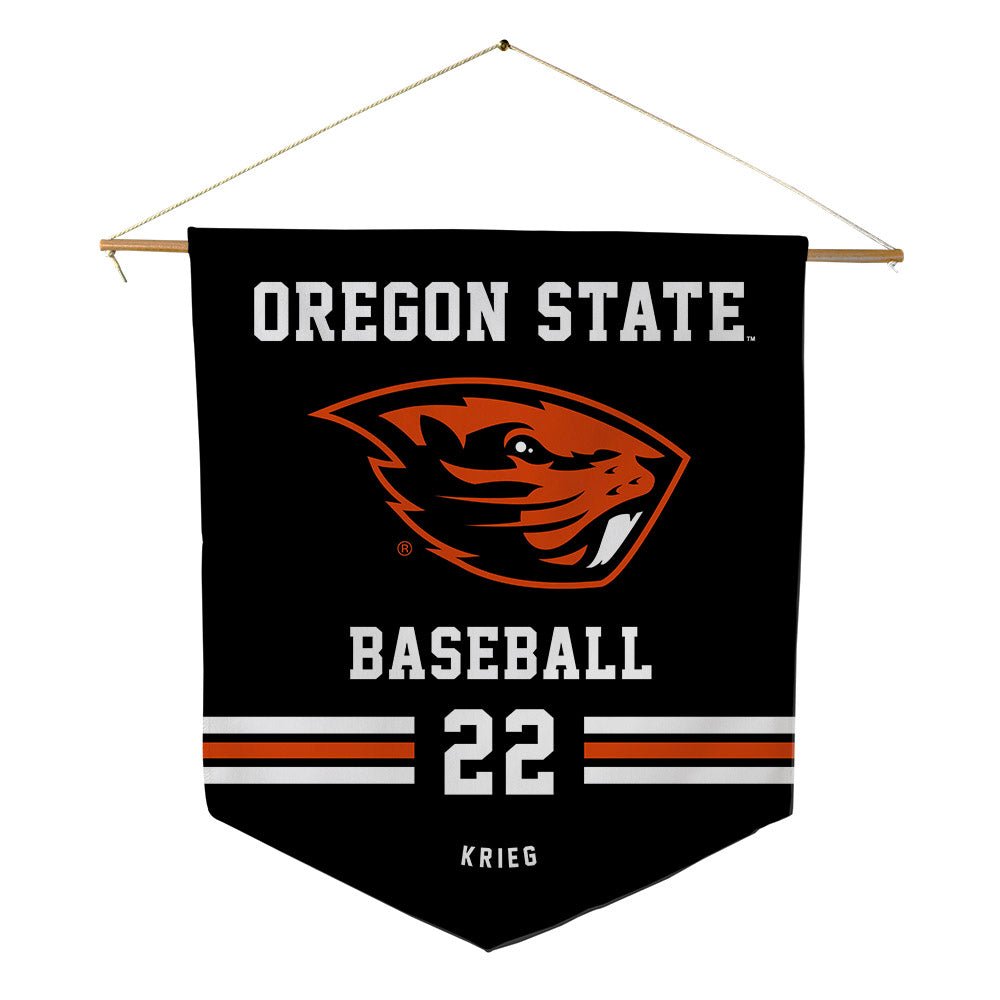 Oregon State - NCAA Baseball : Jacob Krieg - Pennant - 18" x 21"-0