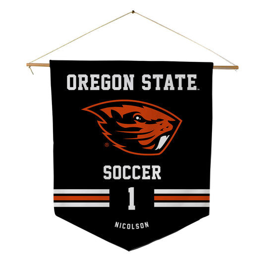 Oregon State - NCAA Men's Soccer : John Nicolson - Pennant - 18" x 21"-0