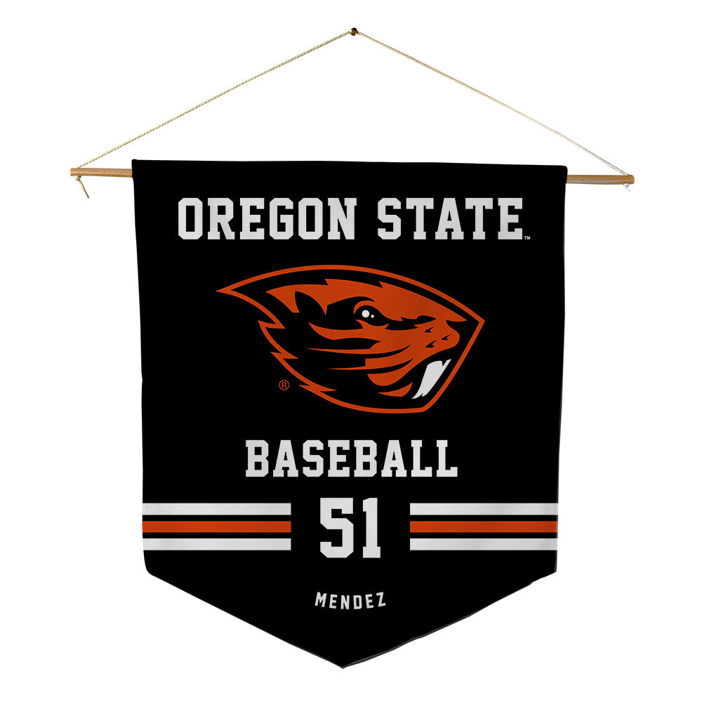 Oregon State - NCAA Baseball : Connor Mendez - Pennant - 18" x 21"-0
