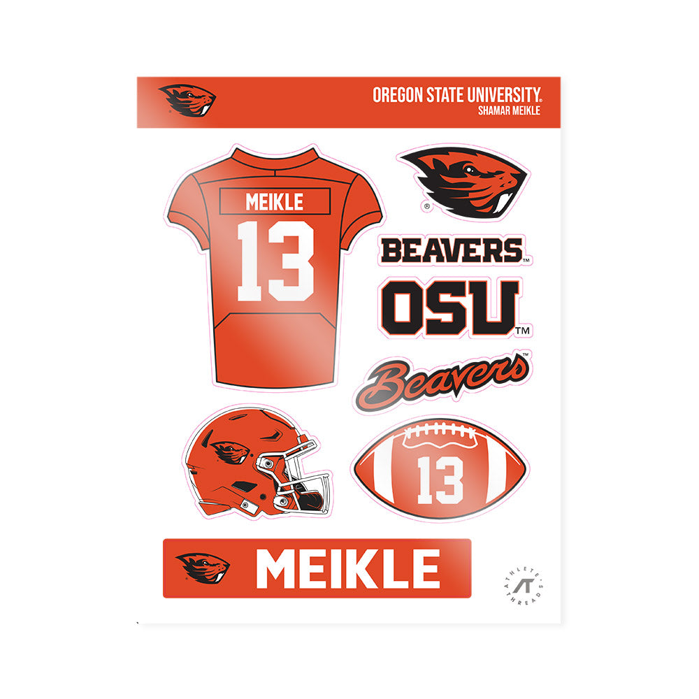 Oregon State - NCAA Football : Shamar Meikle - Sticker Sheet-0