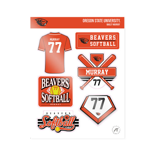 Oregon State - NCAA Softball : Bailey Murray - Sticker Sheet-0