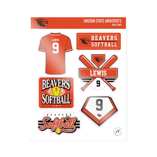 Oregon State - NCAA Softball : Jada Lewis - Sticker Sheet-0