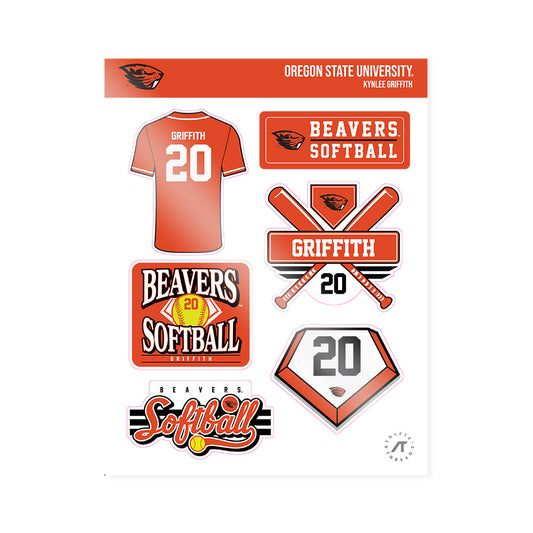Oregon State - NCAA Softball : Kynlee Griffith - Sticker Sheet-0
