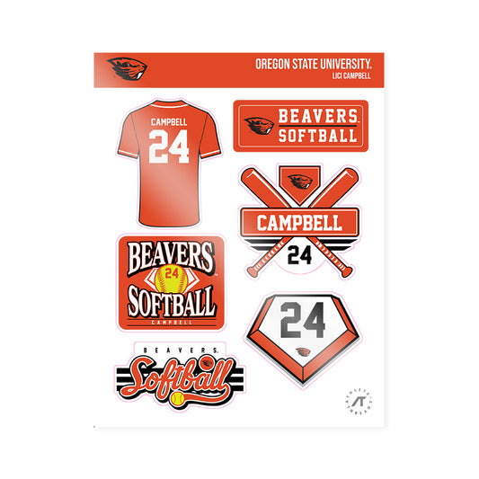 Oregon State - NCAA Softball : Lici Campbell - Sticker Sheet-0