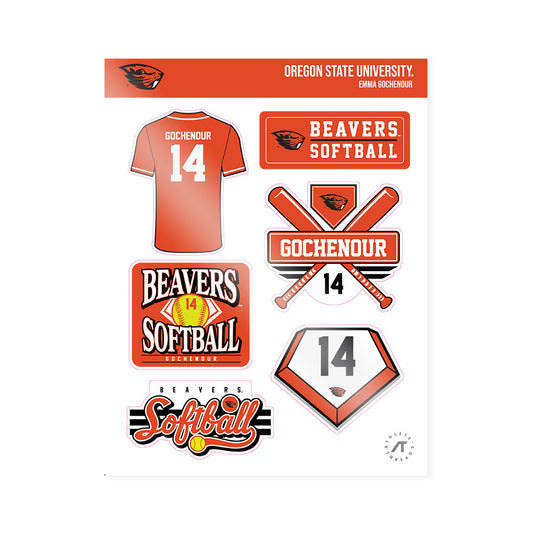 Oregon State - NCAA Softball : Emma Gochenour - Sticker Sheet-0