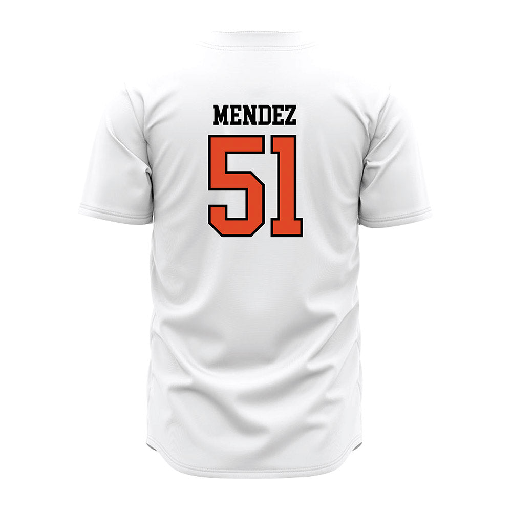 Oregon State - NCAA Baseball : Connor Mendez - White Jersey-1