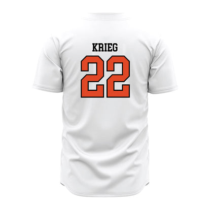 Oregon State - NCAA Baseball : Jacob Krieg - White Jersey-1