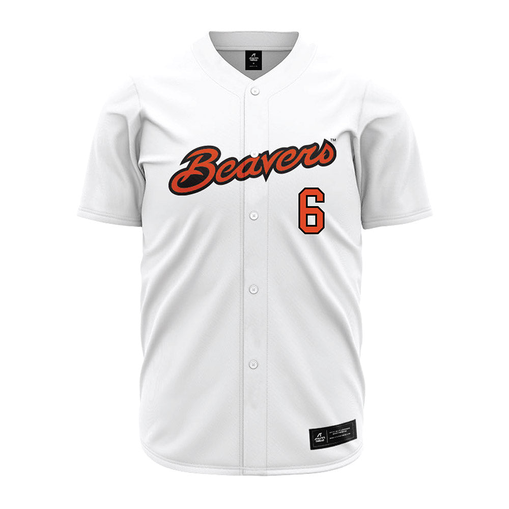 Oregon State - NCAA Baseball : Easton Talt - White Jersey-0