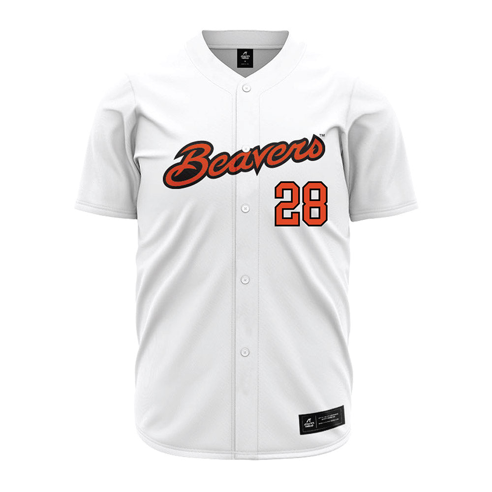 Oregon State - NCAA Baseball : Calvin Gregory - White Jersey-0