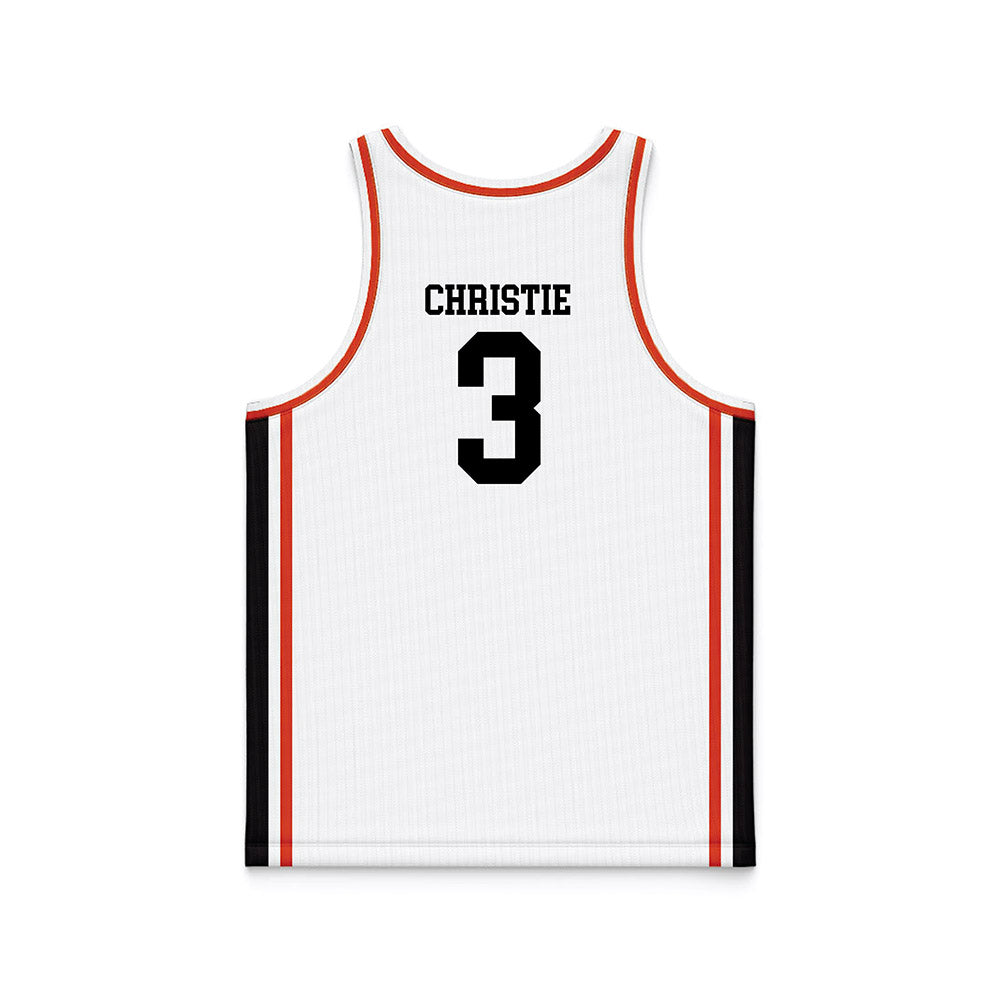 Oregon State - NCAA Men's Basketball : Malcolm Christie - White Basketball Jersey-1