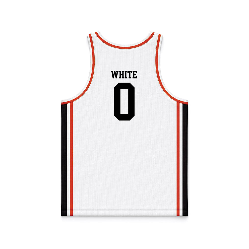 Oregon State - NCAA Men's Basketball : Desmond White - White Basketball Jersey-1