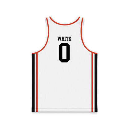 Oregon State - NCAA Men's Basketball : Desmond White - White Basketball Jersey-1