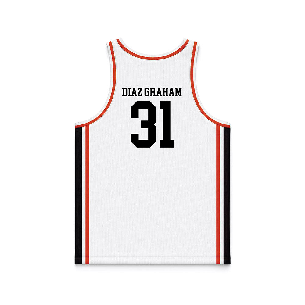 Oregon State - NCAA Men's Basketball : Jorge Diaz Graham - White Basketball Jersey-1
