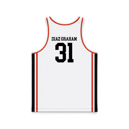 Oregon State - NCAA Men's Basketball : Jorge Diaz Graham - White Basketball Jersey-1