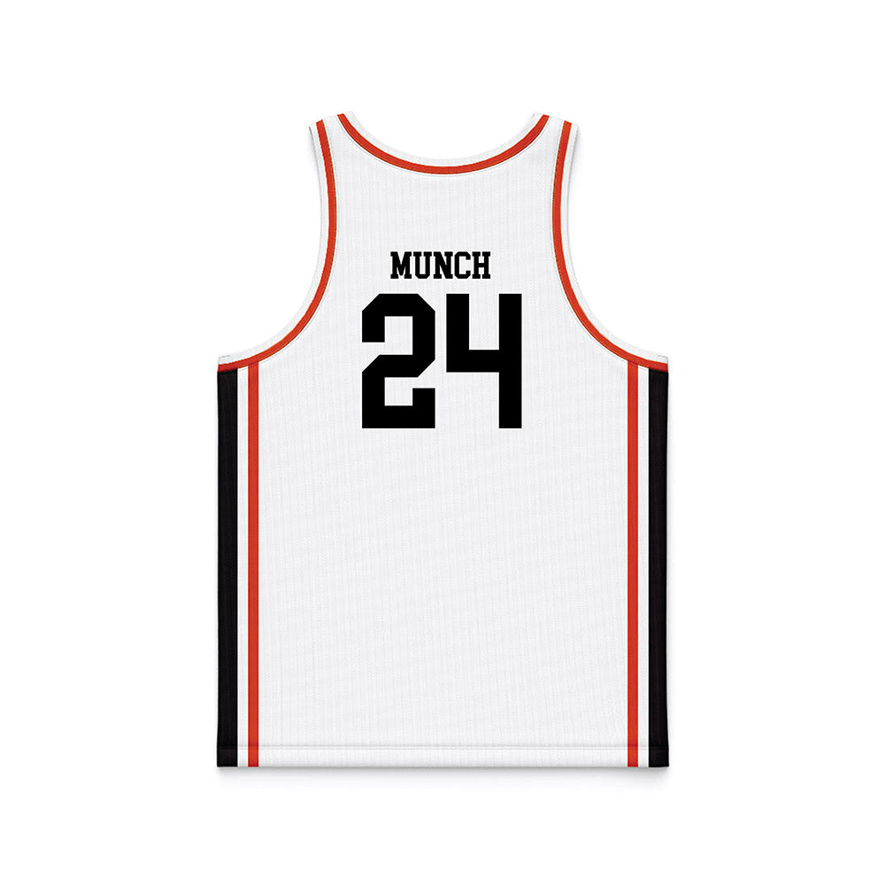 Oregon State - NCAA Men's Basketball : Johan Munch - White Basketball Jersey-1