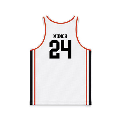 Oregon State - NCAA Men's Basketball : Johan Munch - White Basketball Jersey-1
