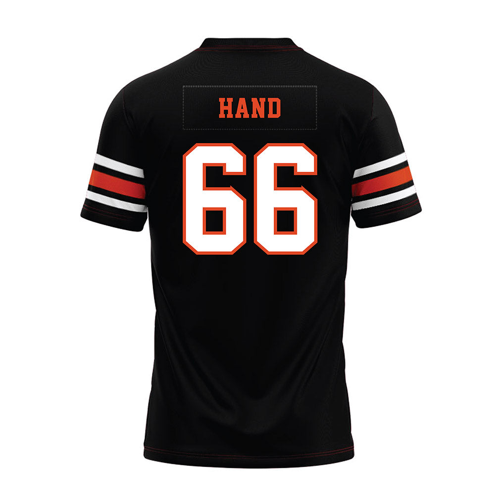 Oregon State - NCAA Football : JT Hand - Black Premium Football Jersey-1