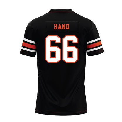 Oregon State - NCAA Football : JT Hand - Black Premium Football Jersey-1
