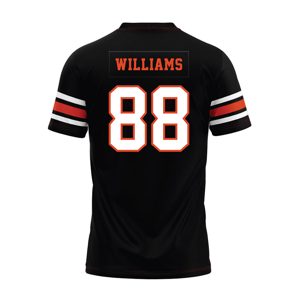 Oregon State - NCAA Football : Riley Williams - Black Premium Football Jersey-1
