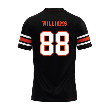 Oregon State - NCAA Football : Riley Williams - Black Premium Football Jersey-1