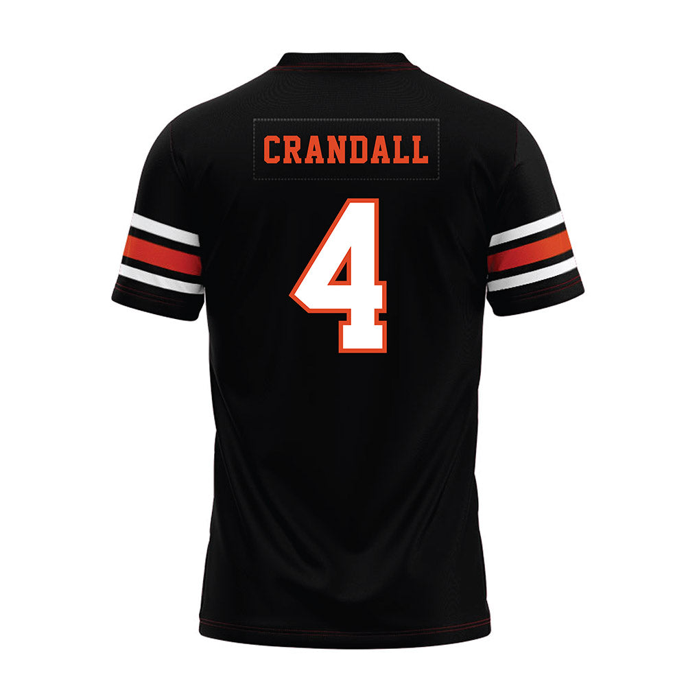 Oregon State - NCAA Football : TJ Crandall - Black Premium Football Jersey-1