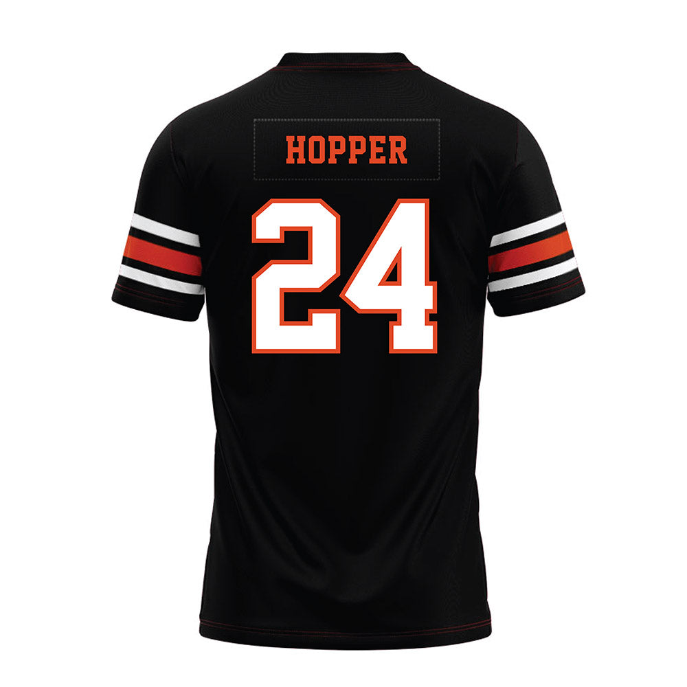 Oregon State - NCAA Football : Tyjai Hopper - Black Premium Football Jersey-1