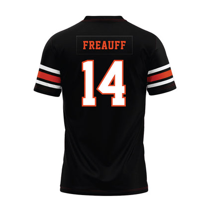 Oregon State - NCAA Football : Eddie Freauff - Black Premium Football Jersey-1
