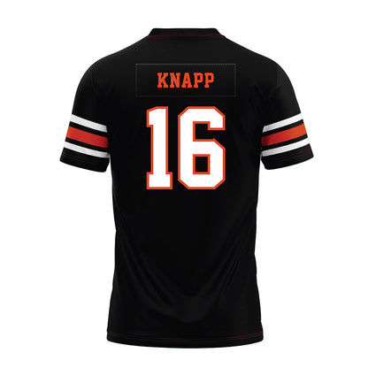 Oregon State - NCAA Football : Logan Knapp - Black Premium Football Jersey-1