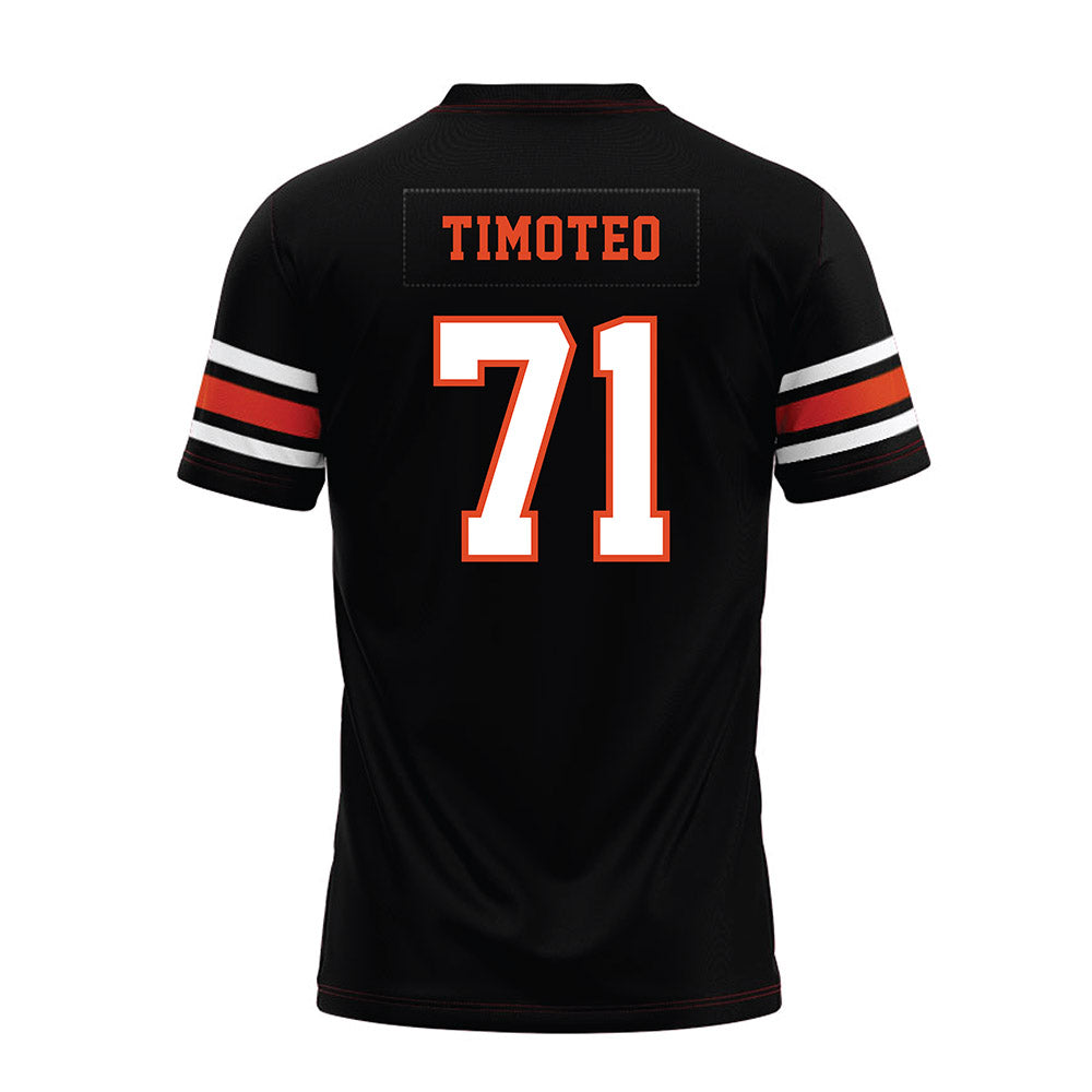 Oregon State - NCAA Football : Josiah Timoteo - Black Premium Football Jersey-1