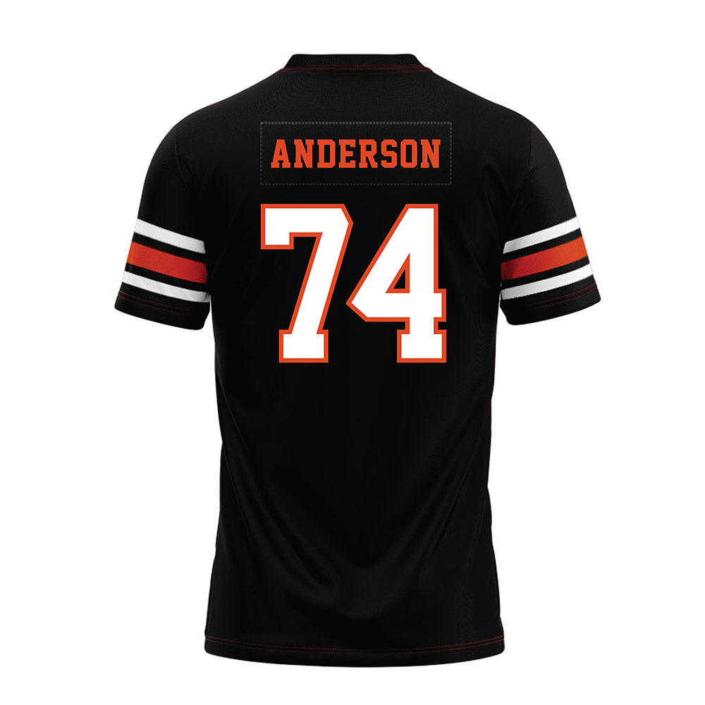 Oregon State - NCAA Football : Jacob Anderson - Black Premium Football Jersey-1