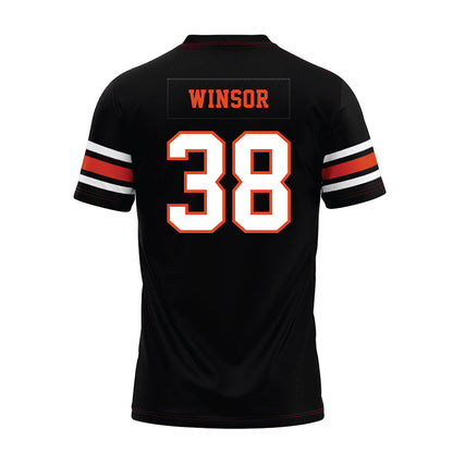 Oregon State - NCAA Football : AJ Winsor - Black Premium Football Jersey-1
