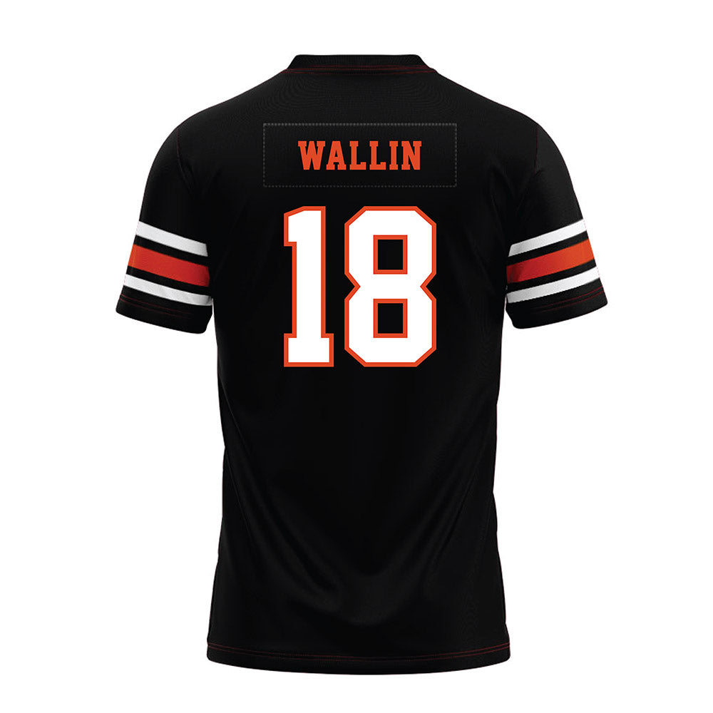 Oregon State - NCAA Football : Kai Wallin - Black Premium Football Jersey-1