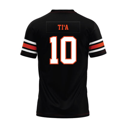 Oregon State - NCAA Football : Tristan Ti'a - Black Premium Football Jersey-1