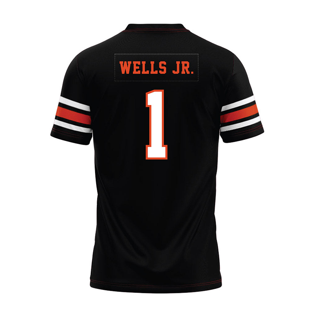 Oregon State - NCAA Football : David Wells Jr. - Black Premium Football Jersey-1