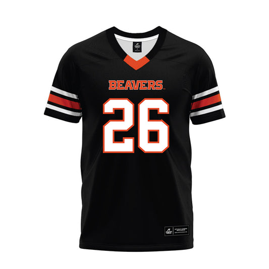 Oregon State - NCAA Football : Salahadin Allah - Black Premium Football Jersey-0