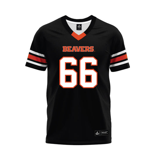 Oregon State - NCAA Football : JT Hand - Black Premium Football Jersey-0
