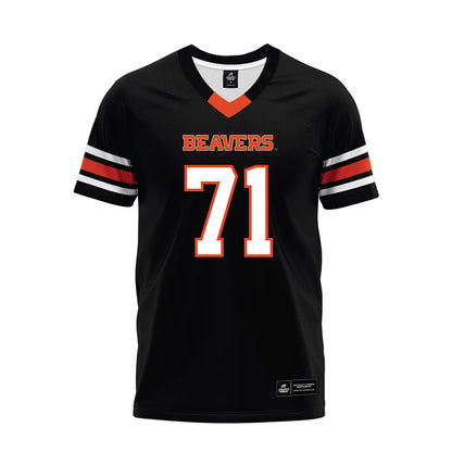 Oregon State - NCAA Football : Josiah Timoteo - Black Premium Football Jersey-0