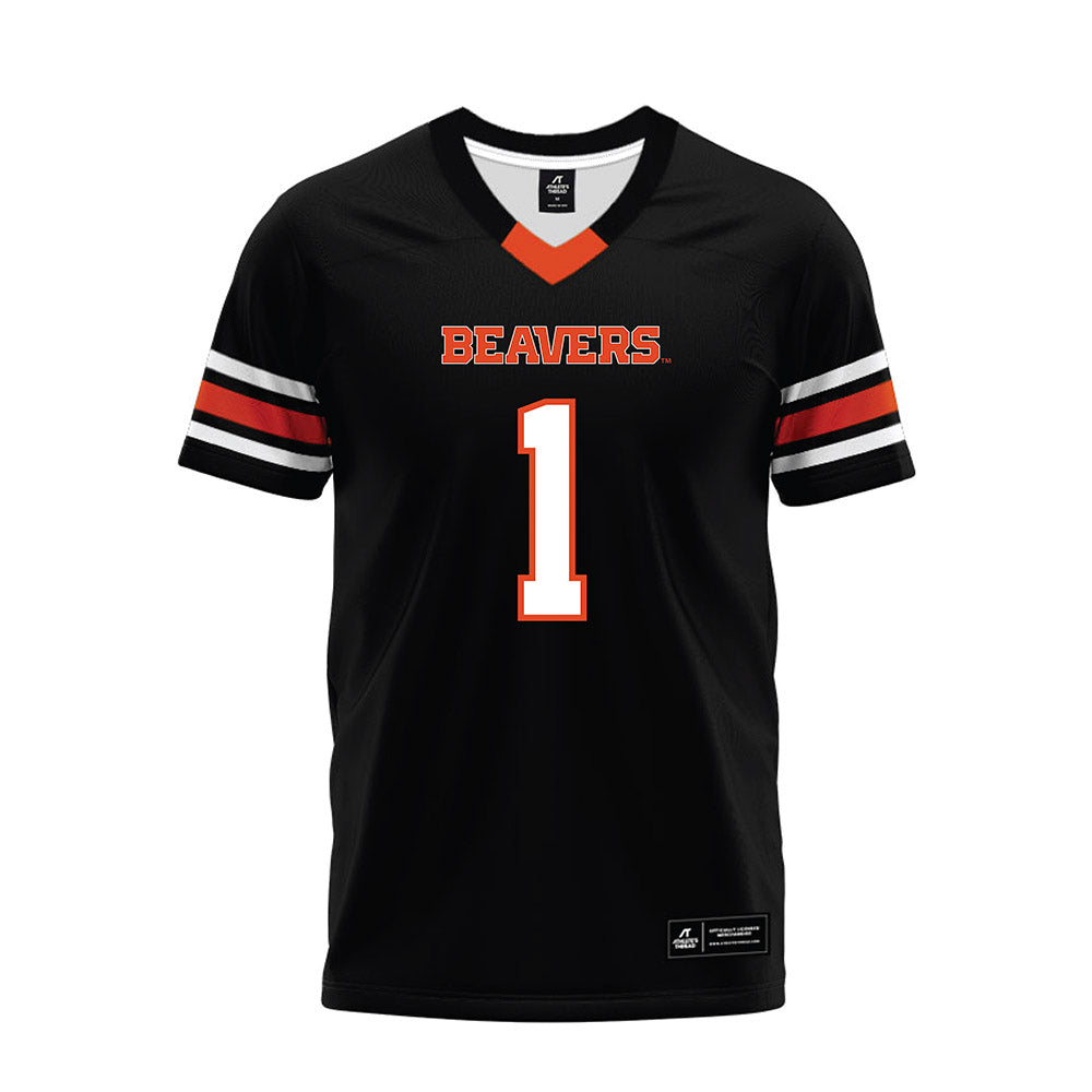 Oregon State - NCAA Football : David Wells Jr. - Black Premium Football Jersey-0