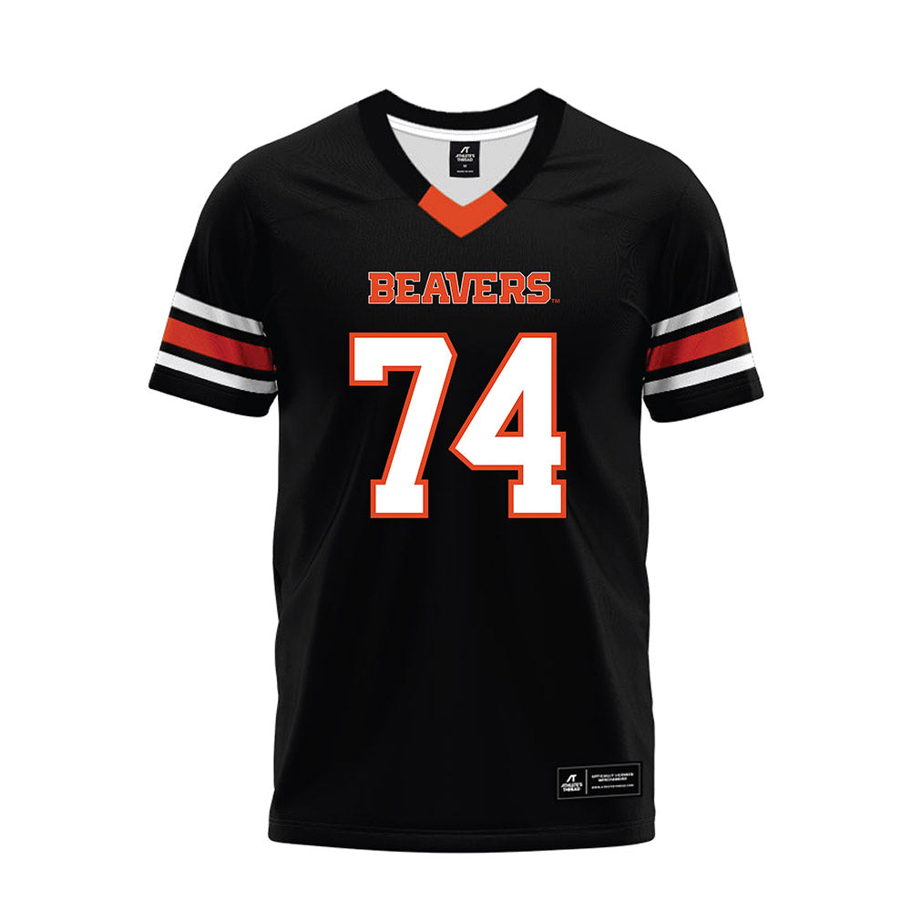 Oregon State - NCAA Football : Jacob Anderson - Black Premium Football Jersey-0