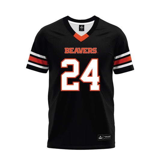 Oregon State - NCAA Football : Tyjai Hopper - Black Premium Football Jersey-0
