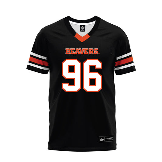 Oregon State - NCAA Football : Luke Levengood - Black Premium Football Jersey-0