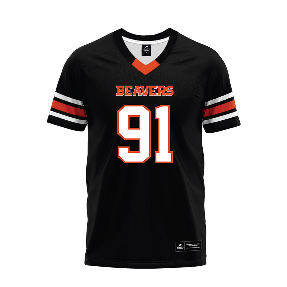 Oregon State - NCAA Football : Jaylen Hill - Black Premium Football Jersey-0